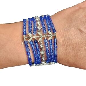 **BOGO** Blue beaded bracelet